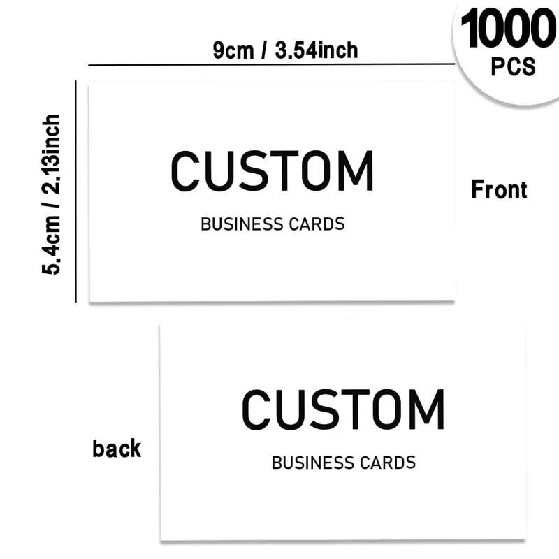 200pcs Custom Business Cards/Cards Desktop Business Cards Thank You Cards Matte Film