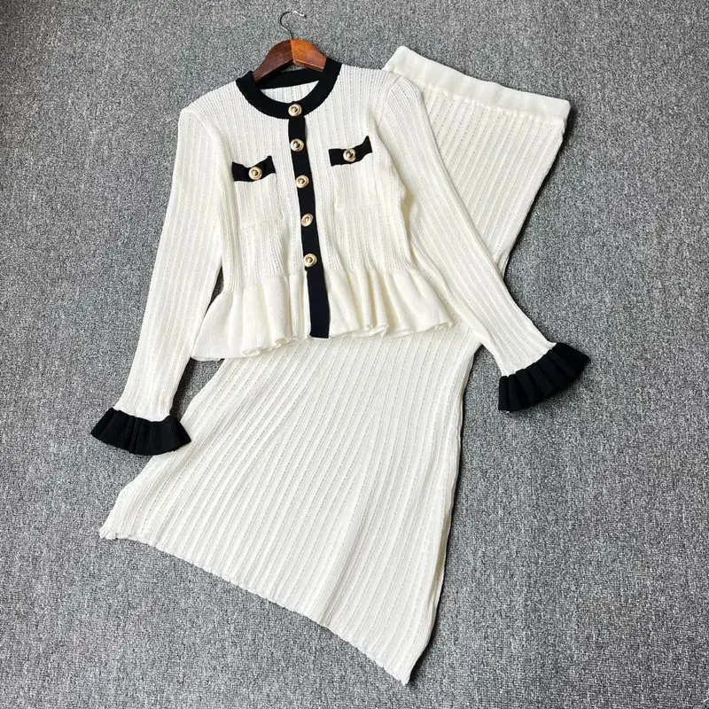 Yuoomuoo marca moda de uma peça de malha maxi vestido feminino elegante com decote em v babados cintura fina bodycon camisola vestido de festa