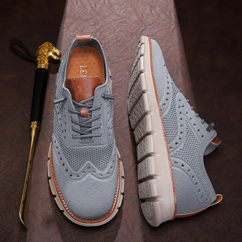 Men's Casual Shoes Mesh Breathable Business Office Shoes Designer Comfortable Soft Soled Fashion Shoes Sports Slip On Sneakers