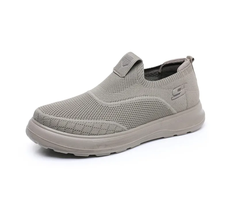 Men's Breathable Mesh Sneakers Lightweight Knit Upper Comfortable Soft Sole Non-slip Casual Walking Shoes Fashion Versatile
