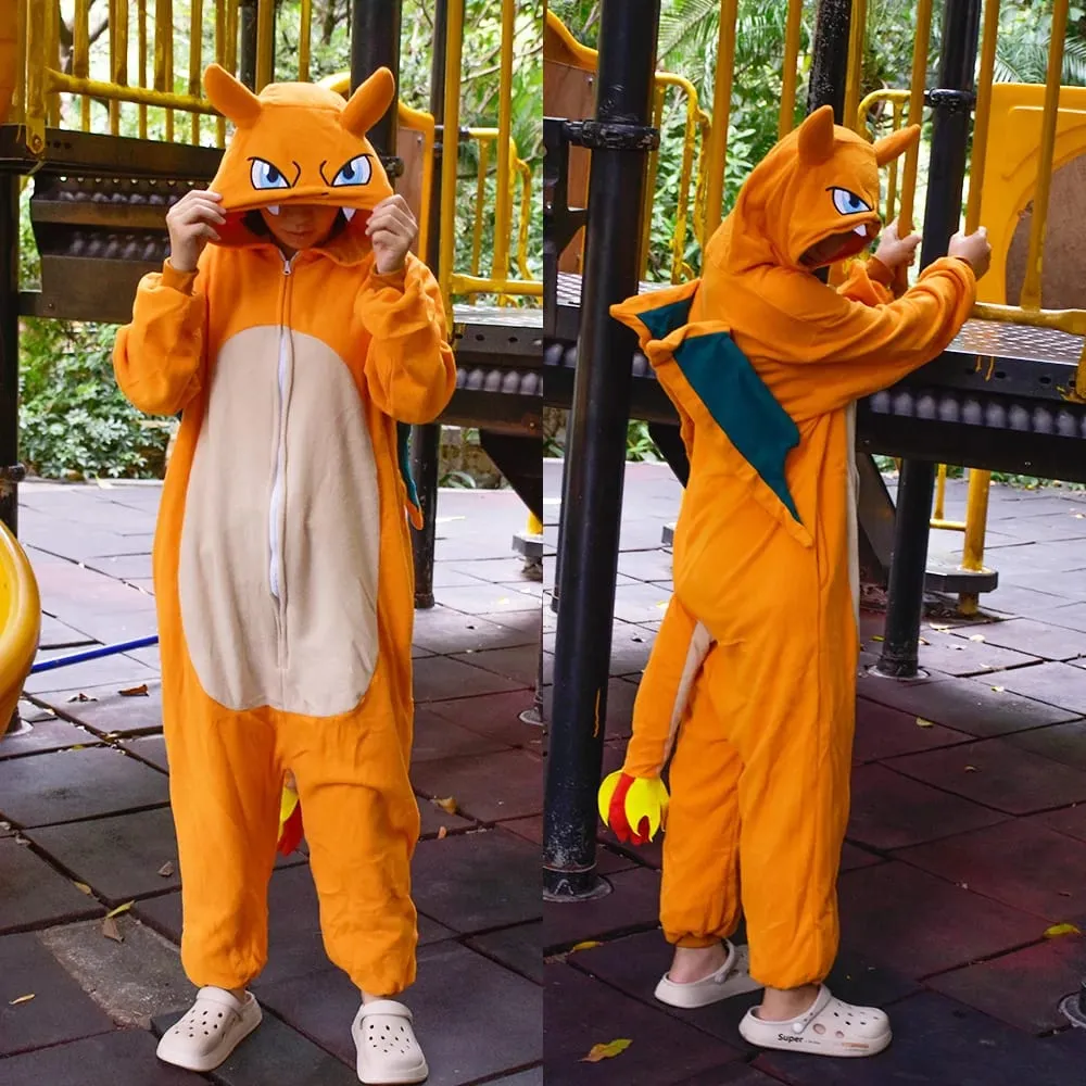 Costume Charizard Pokemon Onesie pour hommes, femmes, garçons et filles, tenue de Festival, pyjama d'hiver, combinaison de fête, Dragon Cosplay Kigurumis