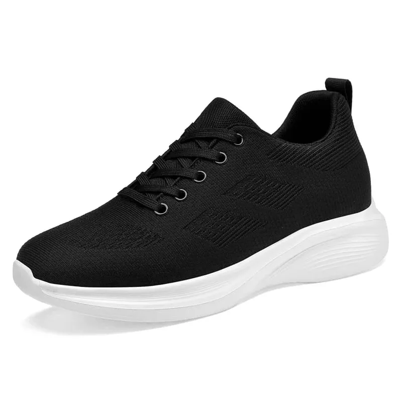 Flying Weaving Breathable Increase 8/10cm Invisible Height Increasing Casual Sneakers Men All Match Non-Slip Soft Walking Shoes