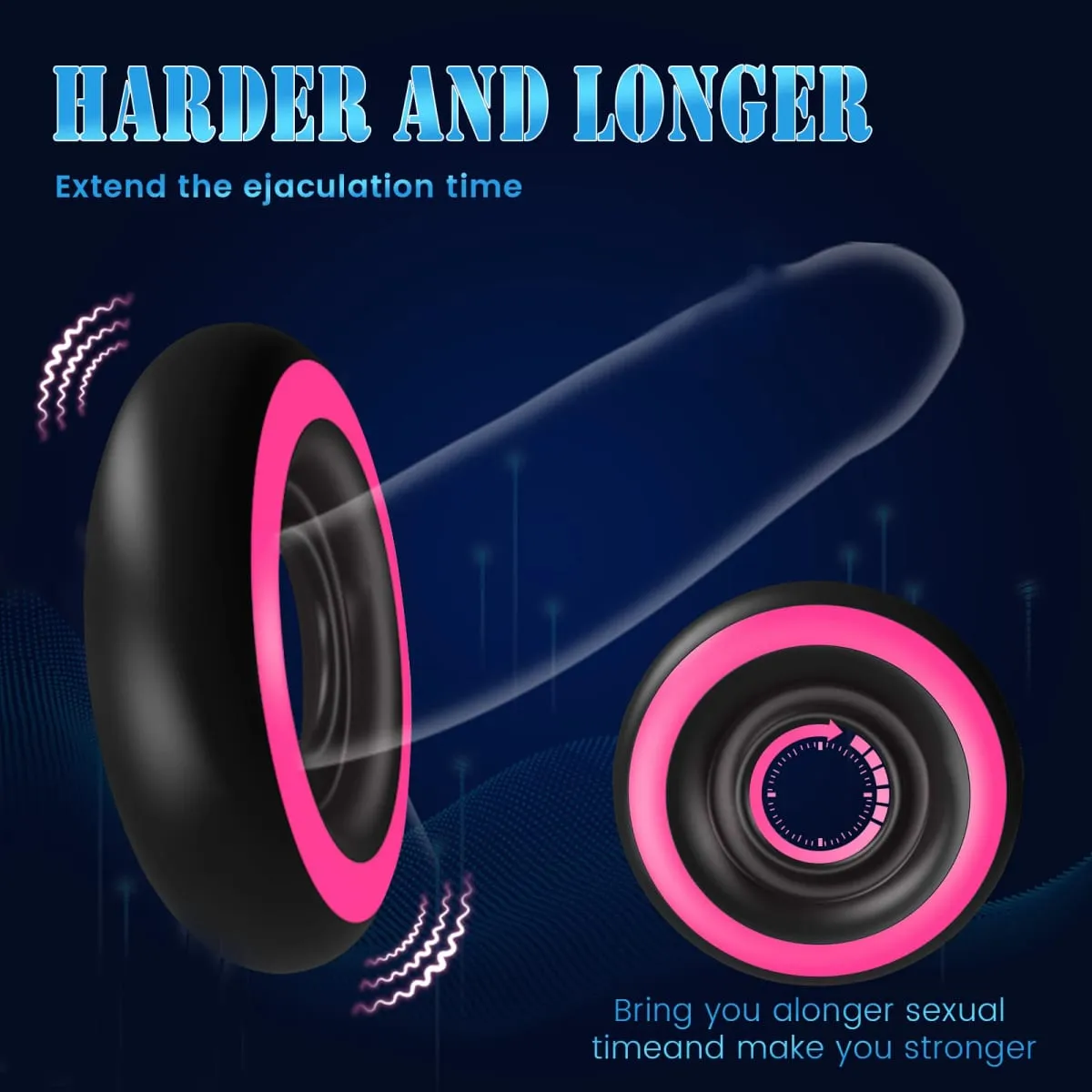 Penis Ring Cock Ring Erection Enhancing Vibrating Penis Ring Chastity Cage Stimulator Delayed Ejaculation Adult Sex Toys for Men