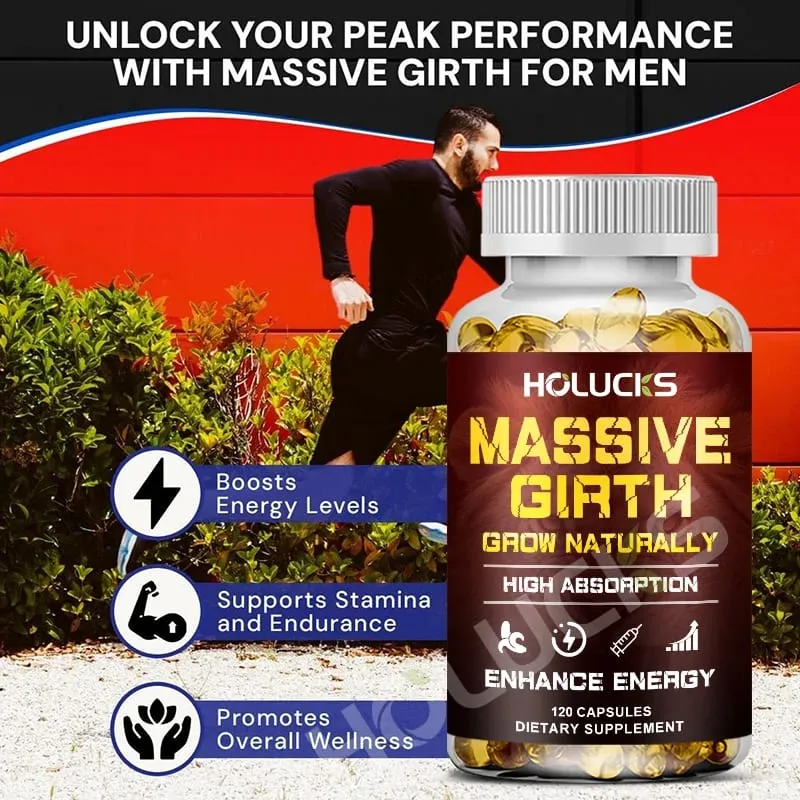 Men's Health Supplement Capsules Enhances Performance & Energy for Stamina Muscle Strength Booster