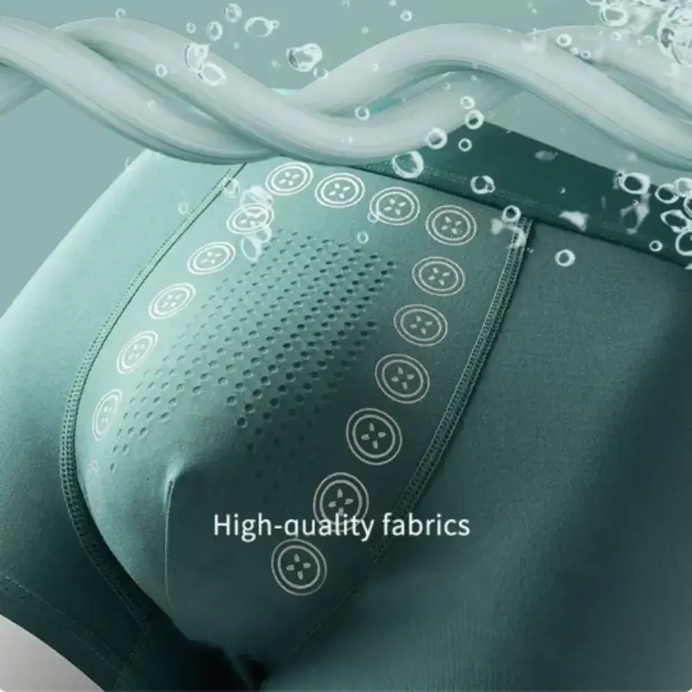 4 Uds Boxer Shorts ropa interior de seda de hielo para hombres calzoncillos geniales bragas delgadas sexis transpirables lencería Sexy U convexa