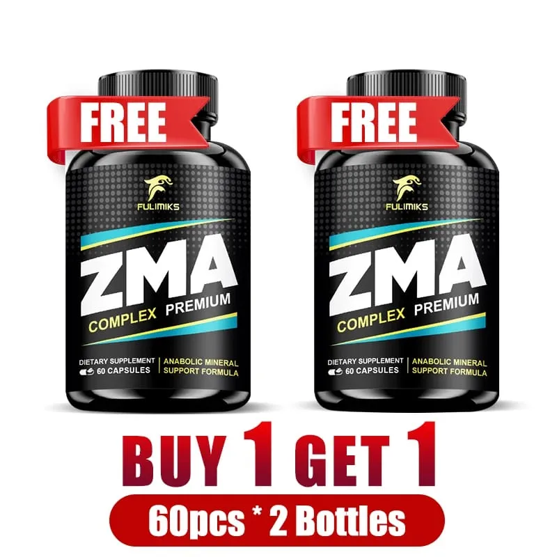 Buy 2 Get 2 Free! Easter Gift ZMA Supplements Capsules with Zin Vitamin B-6 Support Energy Brain Overall Health