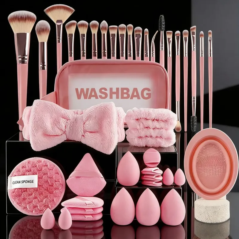 13/53pcs Professional Cosmetic Brush Set for Combination Skin with Soft Brushes Perfect for Beginners and Makeup Artists