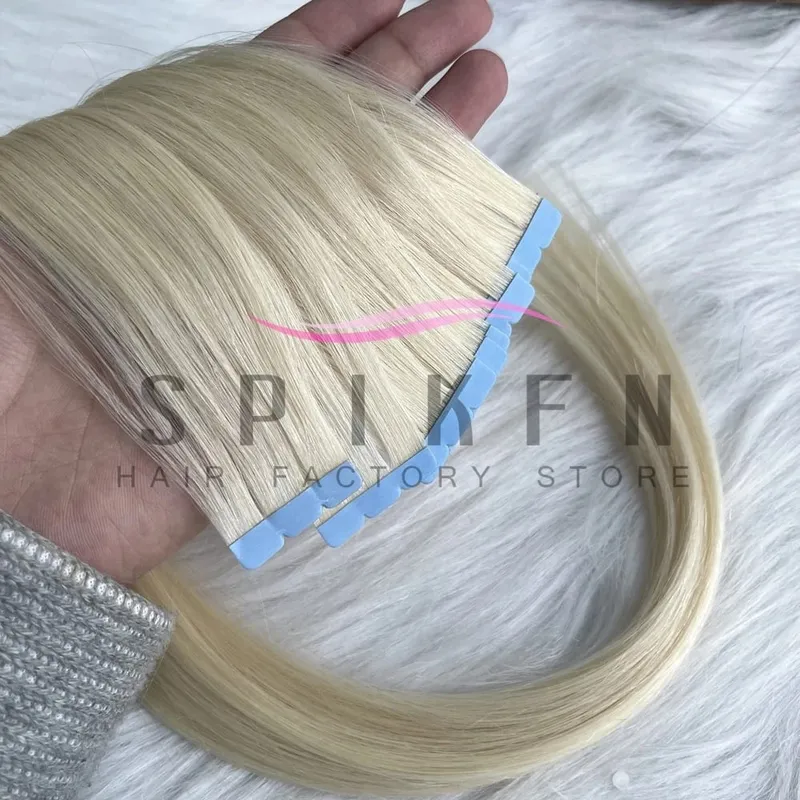 Mini Tape In Human Hair Extensions 12"-20" Machine Remy Skin Weft Adhesive Tape Hair Natural Black Tape Ons 10pcs for Women