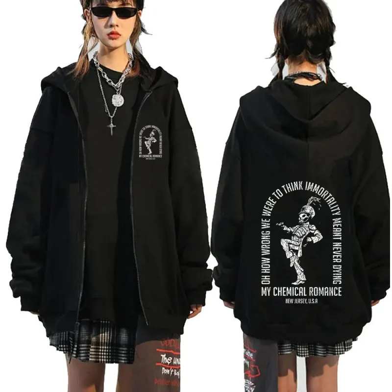 Rock Band My Chemical Romance Mcr Dead Zipper Hoodie Black Parade Punk Emo Zip Up Sweatshirt Men Fashion Vintage Hip Hop Hoodies — image 29