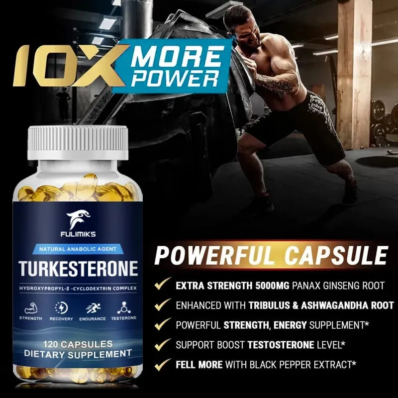 Turkesterone - Boost Energy Improve Endurance Support Energy and Muscle Health - Dietary Supplement - 120 Capsules