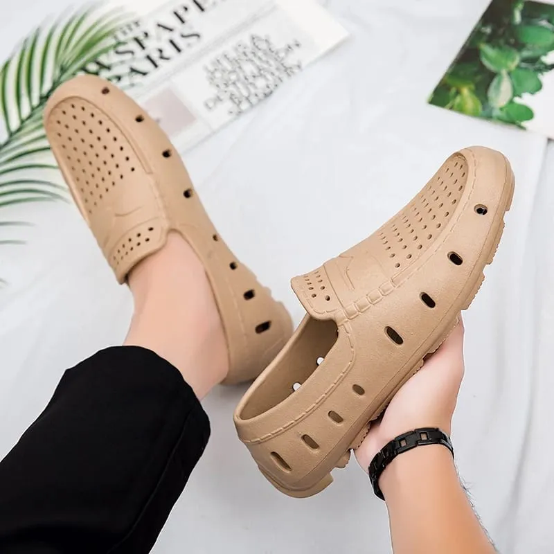 Men's Comfortable Loafers Shoes Leather Shoes Non Slip Driving Shoes Casual Shoes Eva Slippers Non-slip Shoes Big Size 46