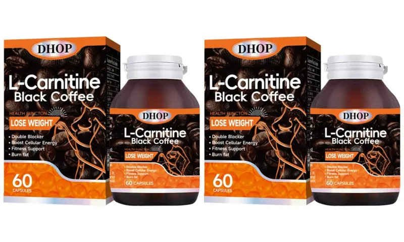 L-Carnitine Black Coffee Capsules - Weight Management & Fat Metabolism Support Cellular Energy Booster Fitness 60 Capsules — image 8