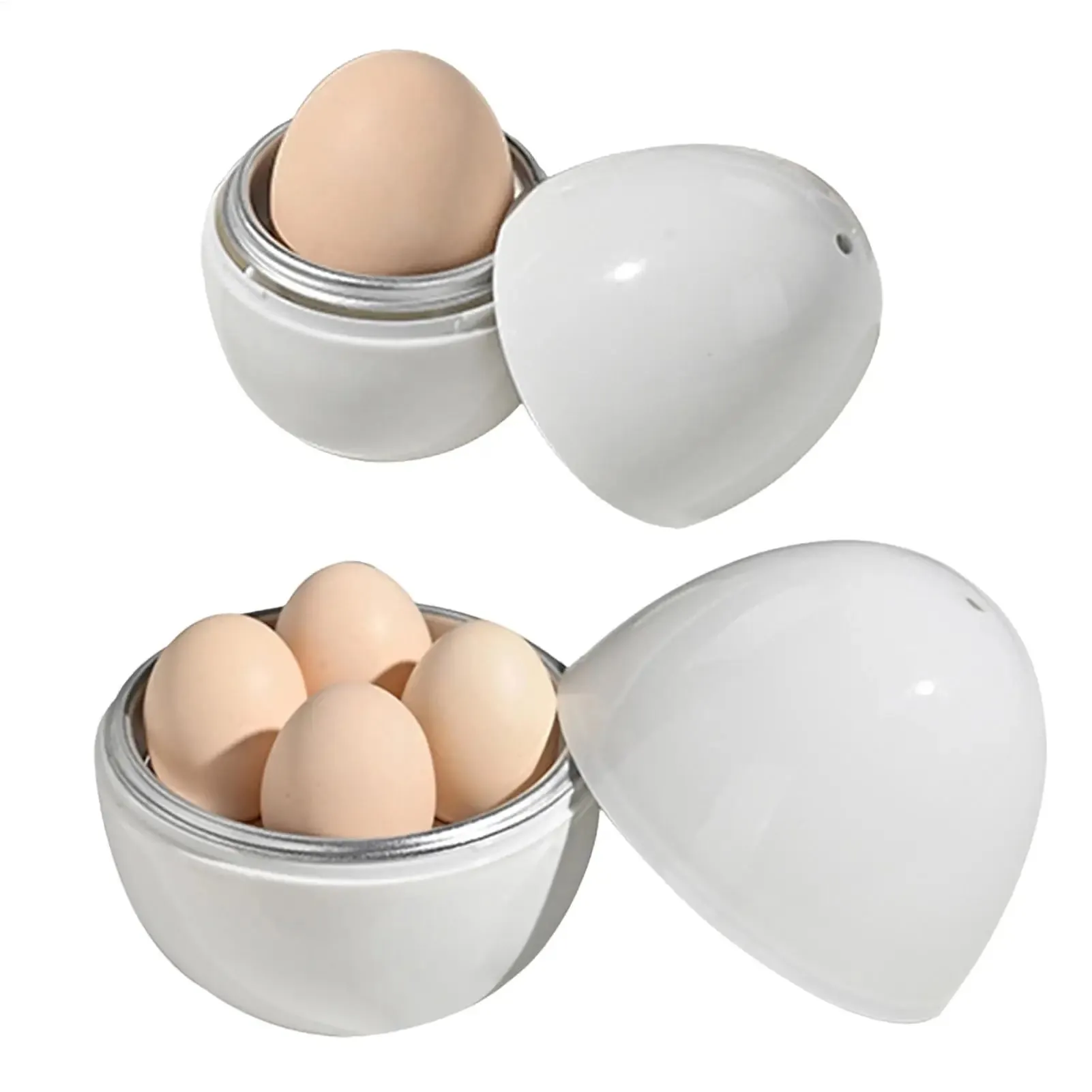 Microwave Egg Steamer Boiled Egg Poachers with Lid Egg Steamer for Hard Soft Boiled Eggs Kitchen Gadgets for Quick Egg Boiling