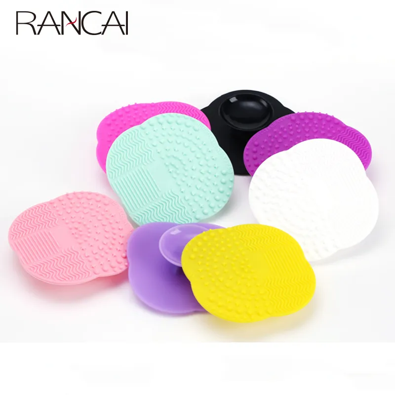1Pcs Small Size Silicone Sucker Brush Cleaning Mat Make up Brush Cleaner Cosmetic Clean Tools For Makeup Brushes