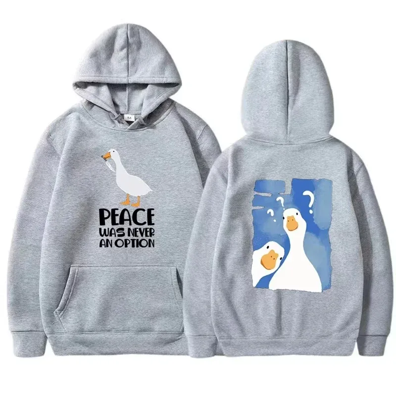 2025 Fashion Male and female couples Cute duck print Hoodie Casual Hoodies Pullovers Sweatshirts Men's Color Hoodies Sweatshirt