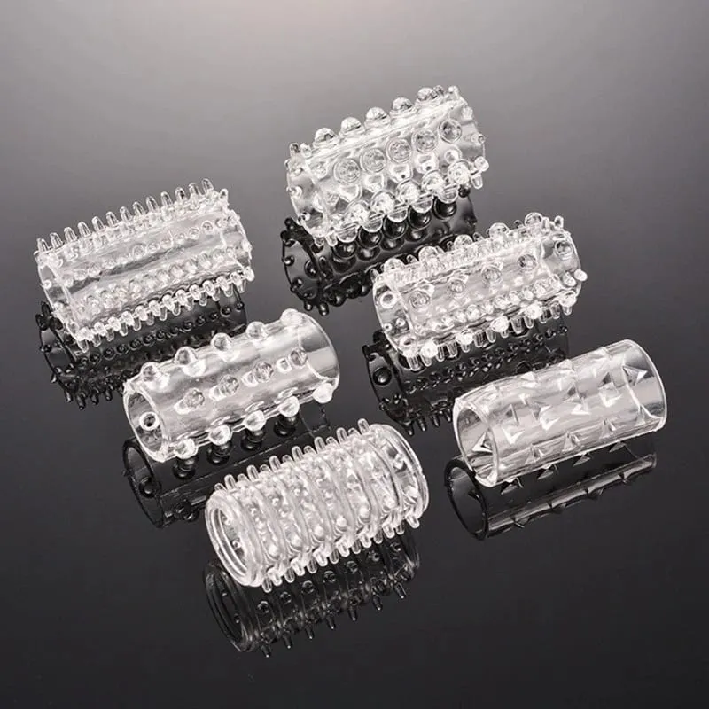 New 6PCS Cock Rings Lock Durable Silicone Penis Ring Sex Toys For Men Male Delay Ejaculation Scrotum Lock Ring Couples Adult 18+