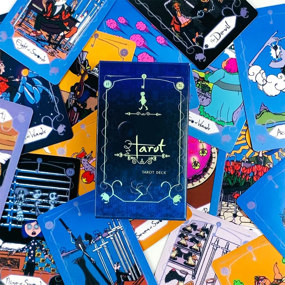 New Tarot Cards A 78 Pcs Tarot Deck The Key That Opens The Door To The Coraline World Great For Meditation & Party Games