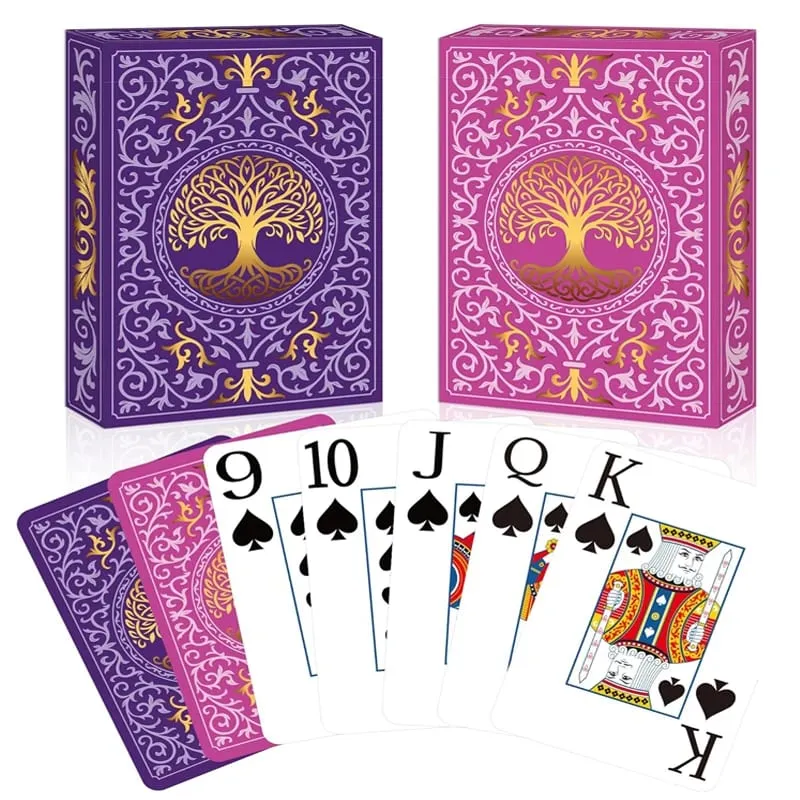 2 Pack Playing Cards | Large Print Playing Cards | Easy to Shuffle Premium Poker Cards for Card Games Family Game Night Table M