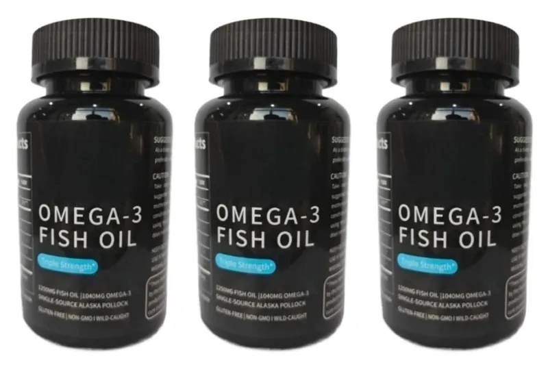 Omega-3 Fish Oil Softgels 90 Capsules Rich in High-purity Nutritional Supplement — 690mg EPA and 260mg DHA Daily Health Support