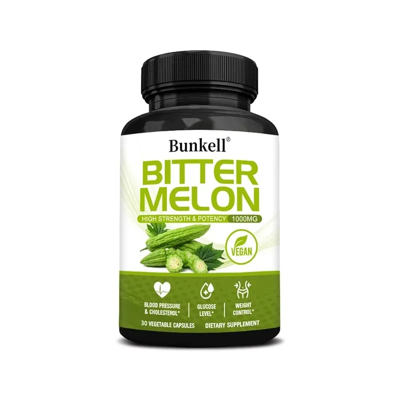 Organic Bitter Melon Extract Capsules - Blood Sugar Balance & Fat Burning Detox & Digestive Support Non-GMO 30/60/120 Counts