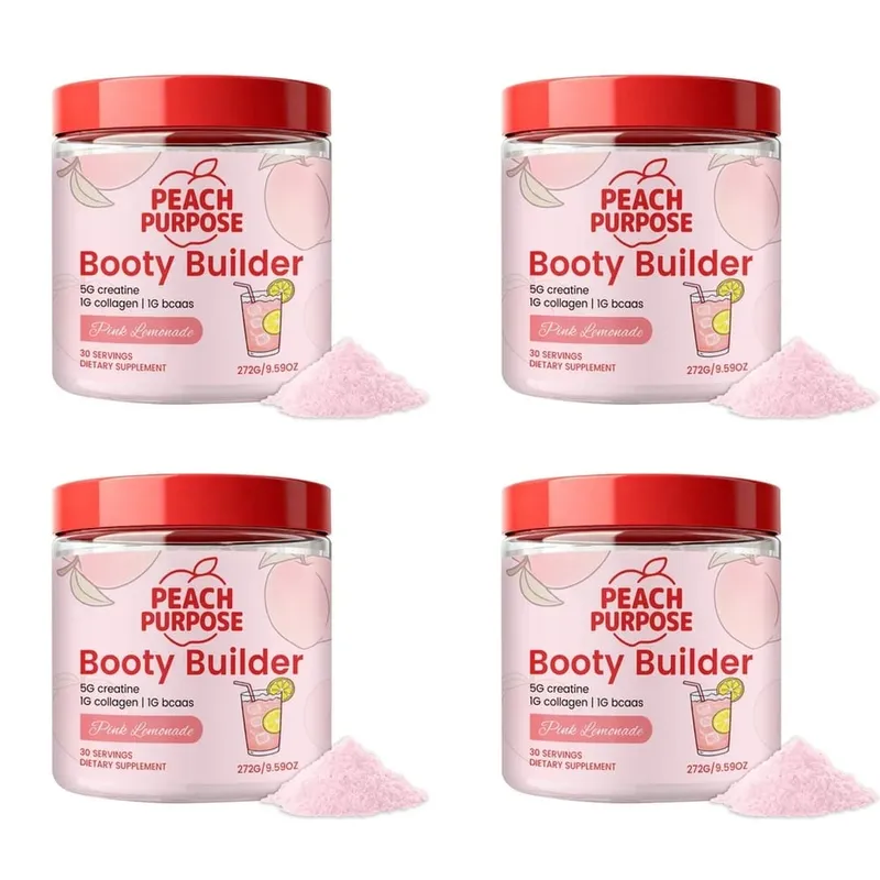 Peach Purpose Collagen Powder Skin Elasticity & Workout Recovery Support for Active Fitness and Strength Routines 30 Servings