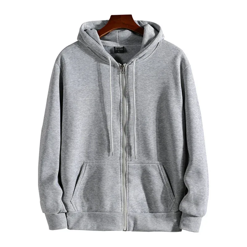 Zipper hoodie new men's autumn and winter long-sleeved hoodie fashionable and casual men's wear sportswear loose clothing