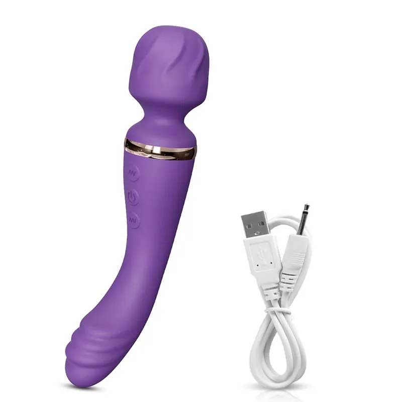 2 in 1 AV Wand Vibrator for Women Clit G-Spot Vagina Stimulator Nipples Breast Massager Female Masturbator Sex Toy for Women