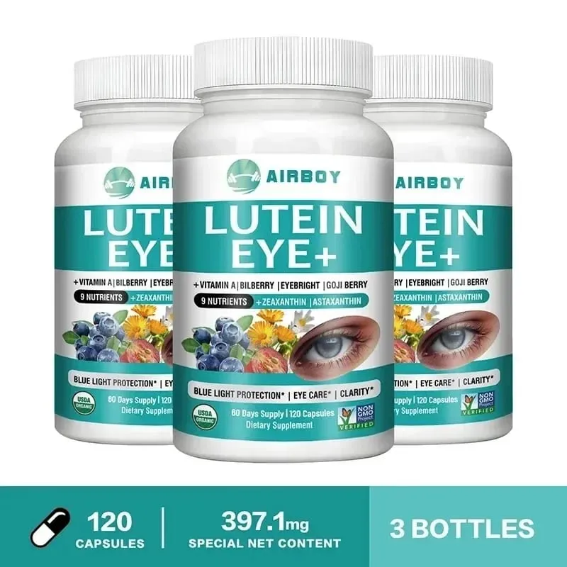 Lutein-Auge – unterstützt die Augengesundheit, reduziert Augenermüdung und trockene Augen reduzieren Blaulichtschäden – mit Astaxanthin, Vitamin A, Heidelbeere