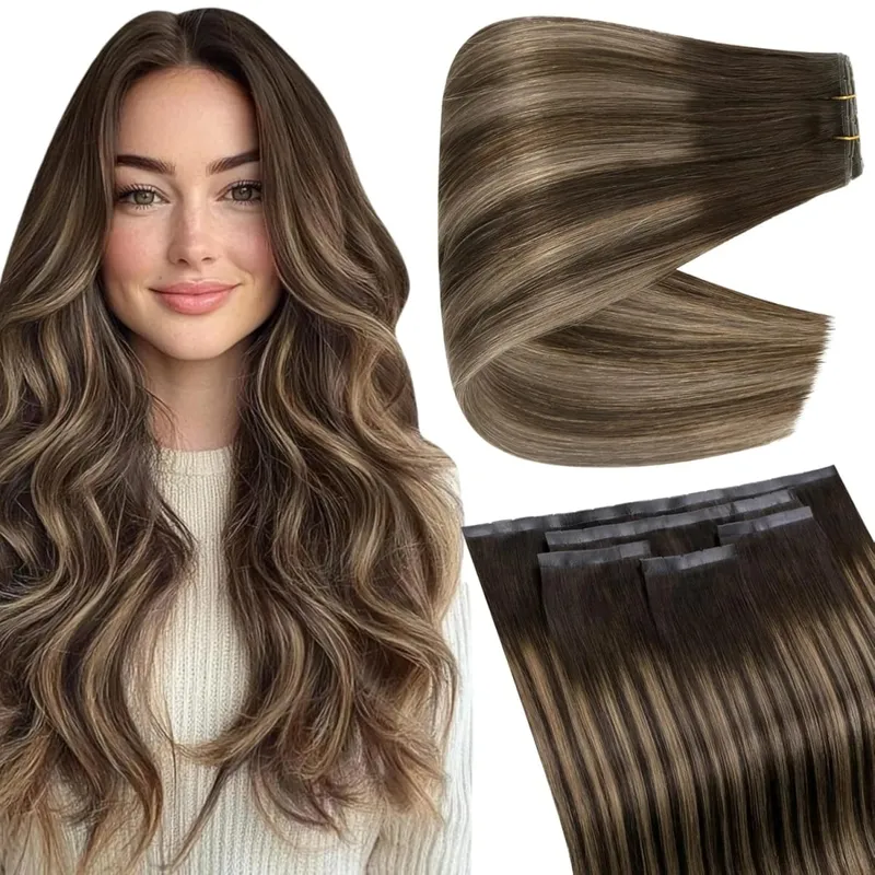 Full Shine Butterfly Weft Hair Extensions Pu Holes Weft Hair Extensions 100G 5Pcs Seamless Fit Full Head Add Length