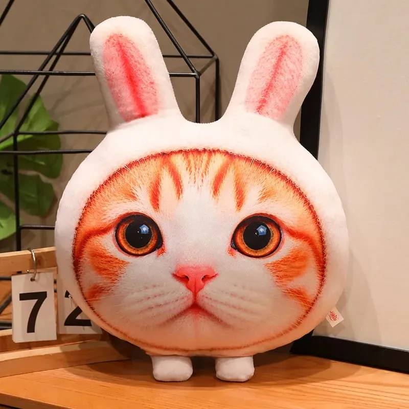 New 40cm Lifelike Animal Cat Plush Pillow 3D Printing Simulation Cat Plush Toy Stuffed Decor Gift Birthday Gifts Room Decoration