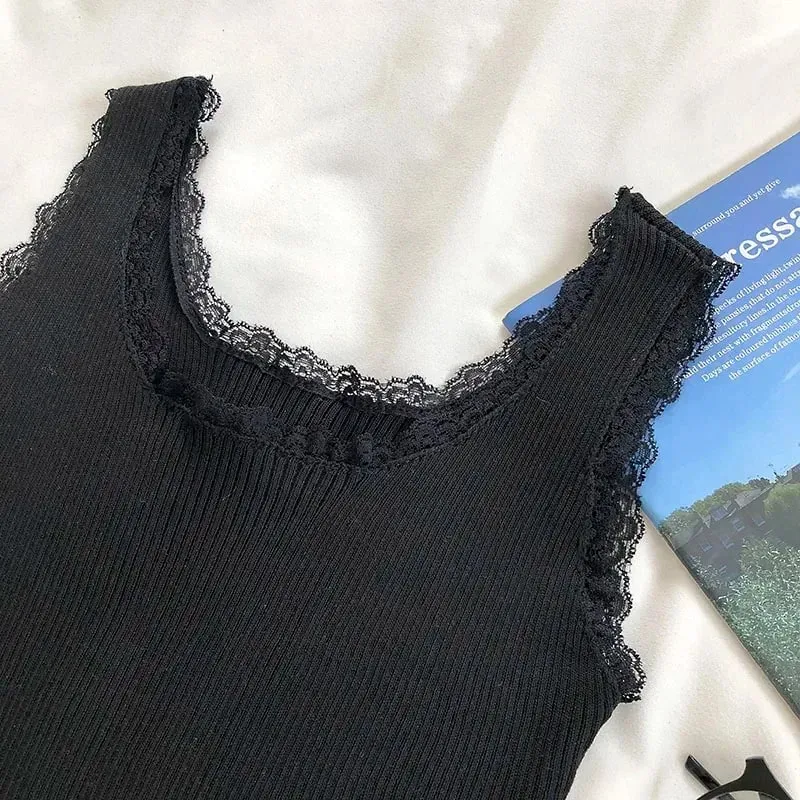 Tank Tops Women Plain Lace Up Crop Tank Top For Women Basic Solid Sexy Crop Tops Square Neck Plain Crop Tops