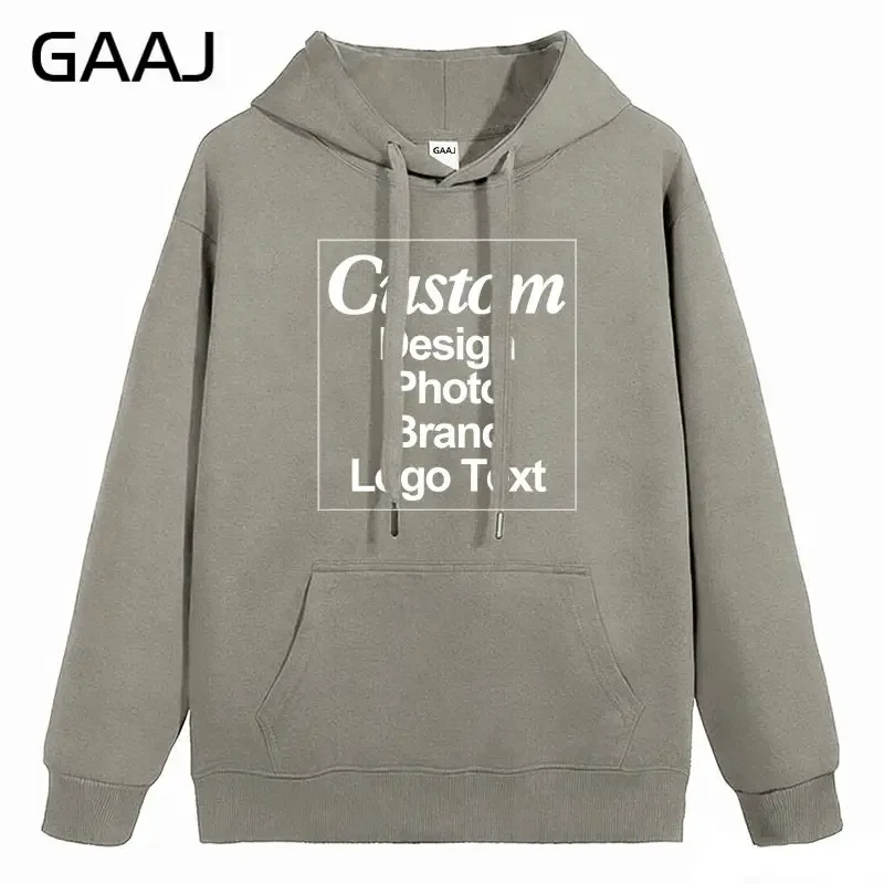 High Quality Custom Hoodie Cotton Sweatshirt Print Embroidery Brand Logo Text Photo Design Men Women Famliy Team Clothing 300g