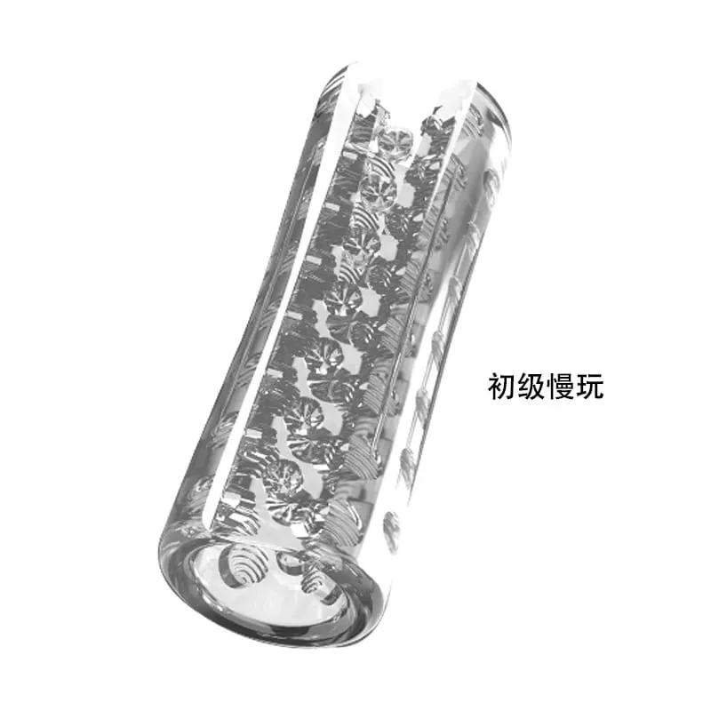 Transparent Waterproof Silicone Pocket Pussy Male Masturbator Cup Penis Trainer Massage Exercise Sex Toy for Men