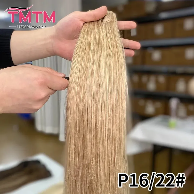 Invisible PU Weft Clip In Extension Human Hair 7Pcs 110g/set Clip Ins Human Hair Extensions 14-24Inch Silk Straight Clip On Hair
