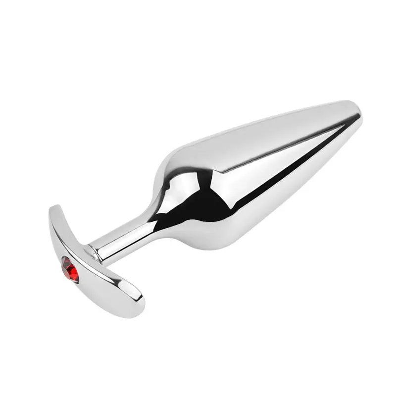 Perline anali in metallo di piccole dimensioni Butt Plug Mini Arcobaleno Butt plug in oro rosa Gioielli in cristallo Trainer Dildo anale Masturbazione Giocattolo del sesso