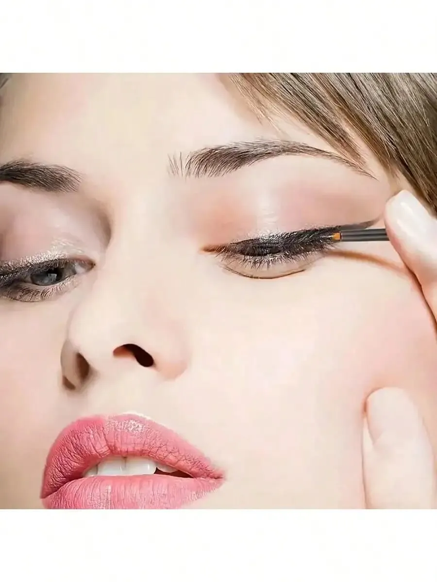 10Pcs/Set Disposable Eyeliner Brushes With Cap Fine Fiber Nail Art Pen Applicators Wand Professional Cosmetic Mini Makeup Tools