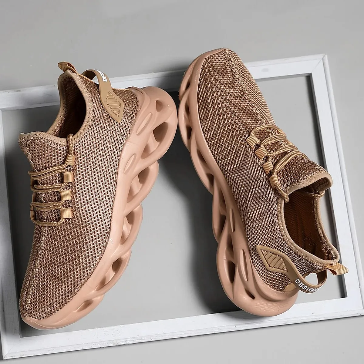 Men Casual Sneakers Outdoor Breathable Mesh For Women Light Shock-absorption Black Tennis Sports Running Black Jogging Shoes