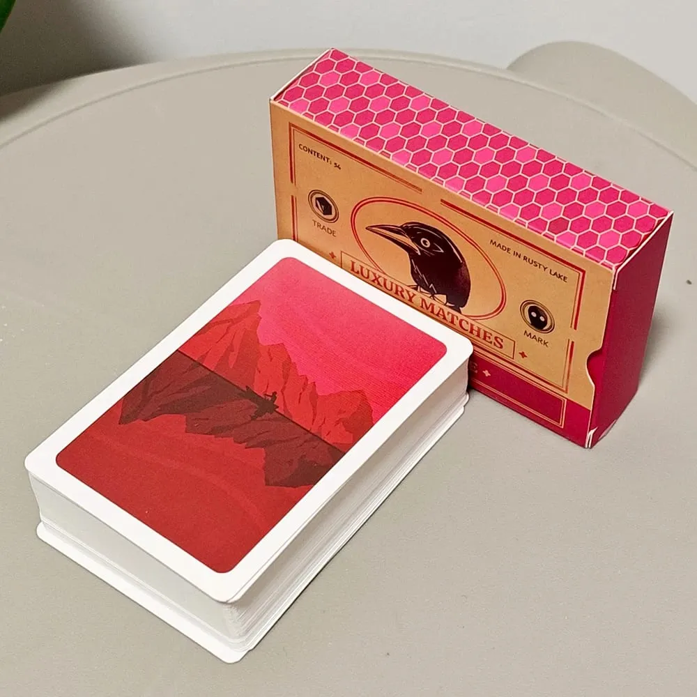 9*6cm on Embossed Cardstock Rusty Lake Playing Cards - 54 Pcs Poker Cards Featuring Mr. Crow Mr. Owl & Cube Escape Characters