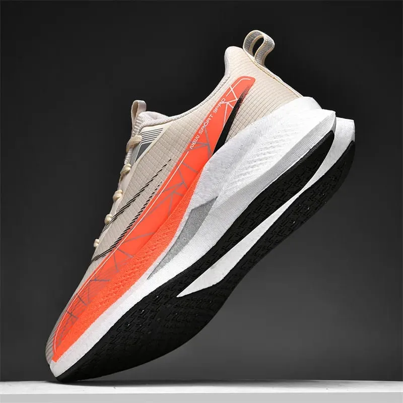 Men Marathon White Running Shoes Speciality Sports Breathable Sneakers Cushion Racing Jogging Outdoor Tennis Athletic Trainers