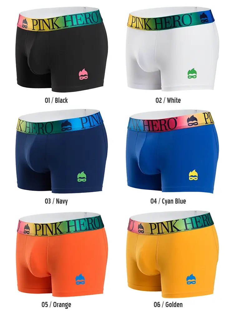 Unterwäsche, bequeme und weiche Boxershorts, Standardgröße in Europa und den USA, lustiger Bund des Regenbogens