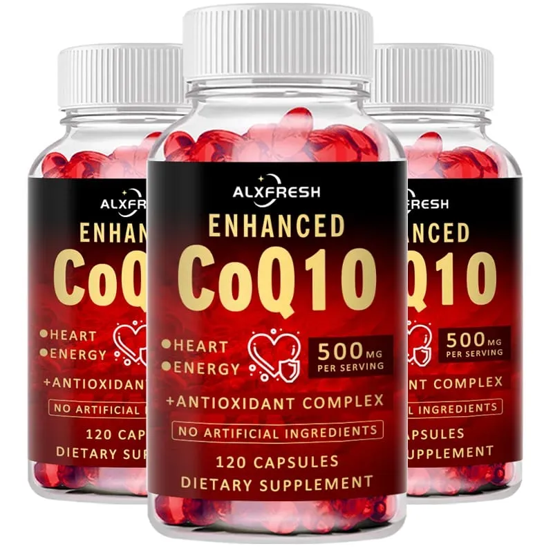 COQ10 Capsules For Improve Heart Brain Nerve Cell Mitochondria Sperm Motility Egg Quality Relieve fatigue Lower Blood Pressure