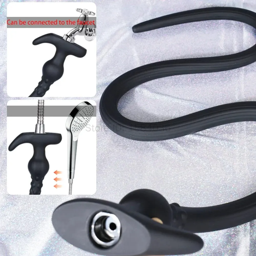 Super Long Anal Plug Whip Silicone Wearable Butt Plug Hollow Enema Vaginal Cleaning Dildos Deeper 18+ Adult Sex Toys for Couples