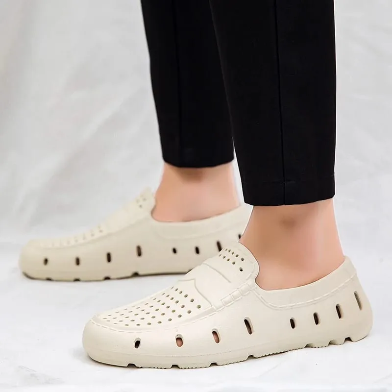 Men's Comfortable Loafers Shoes Leather Shoes Non Slip Driving Shoes Casual Shoes Eva Slippers Non-slip Shoes Big Size 46