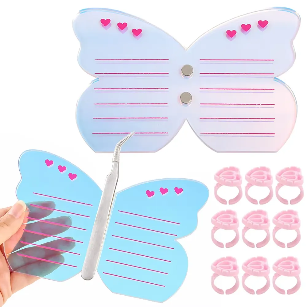 Eyelash Extension Tool Acrylic Grafted Eyelashes Holder Colorful Pallet With Magnetic Suction Scale Plate Lash Makeup Tools