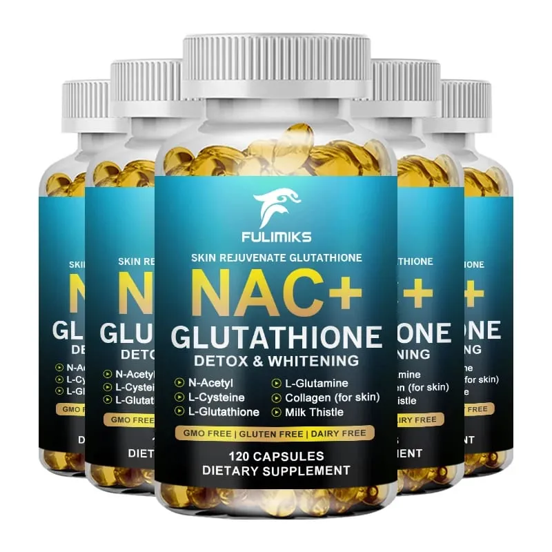 Glutathione & NAC Detox Formula Capsules Supports Antioxidant Protection Liver Function Skin Brightening & Immune Balance