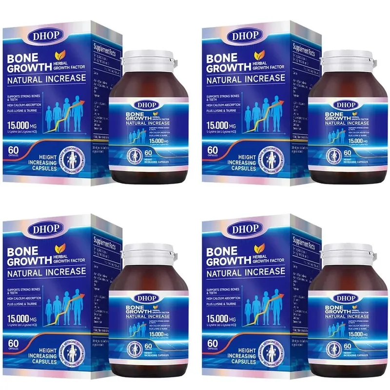 Bone Growth Natural Increase Capsules with L-Lysine Vitamin D3 Calcium & Zinc; Supports Strong Bones & Teeth 60 Capsules — image 10