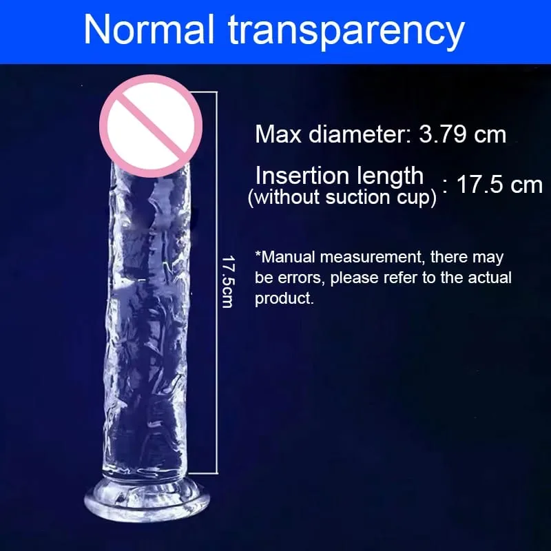 Transparent Big Dick 9 Sizes Realistic Jelly Dildo Women Gay Anal Sex Toys Soft Clitoris Vaginal Masturbators Penis Suction Cup