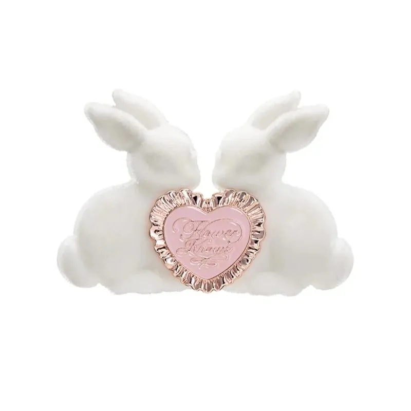 Flower Knows Bunny Garden Series Blush Brush - Flower Knows Wool Loose Powder Highlighter Cosmetic Tool for Makeup