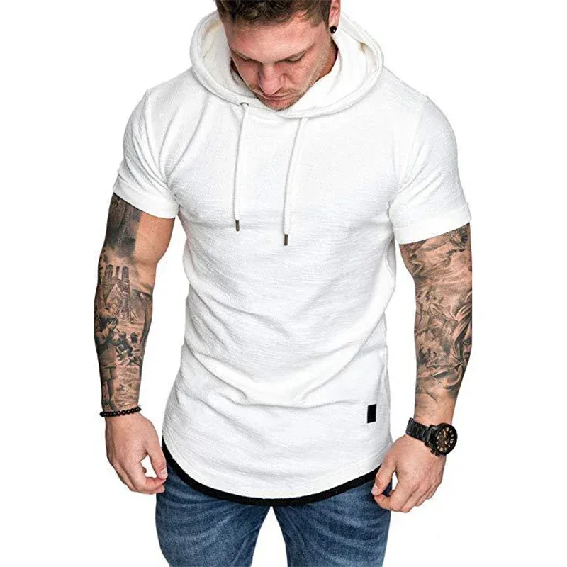 2026 Brand New Mens Hoodies Sweatshirts Short Sleeve Men Hoodies Sweatshirt Casual Solid Color Man Hoodie For Male Hooded