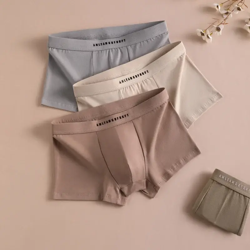 3PCS กีฬานักมวย Man Breathable ของขวัญ Sporty นักมวยชายกางเกงเซ็กซี่ชาย Unerderwear กางเกงกางเกงขาสั้นกางเกงขาสั้นชุดชั้นใน